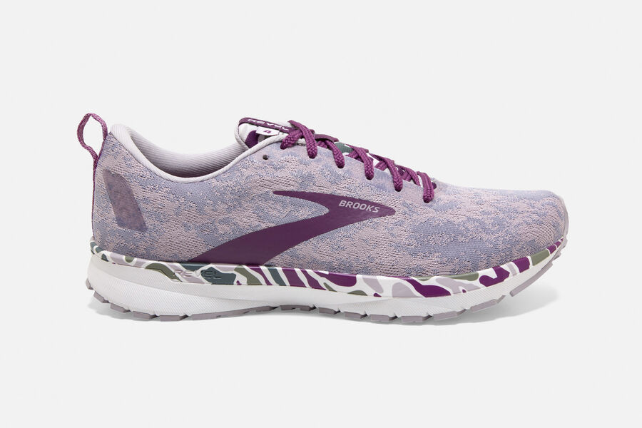 Brooks Running Shoes Womens Purple/White - Revel 4 Road - 9138-LKREN